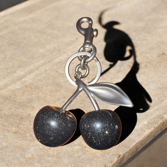 Source Unknown Accessories - 🍒🍒Bag Charm, Cherry Keychain Accessory Purse Charm. [black] NWT